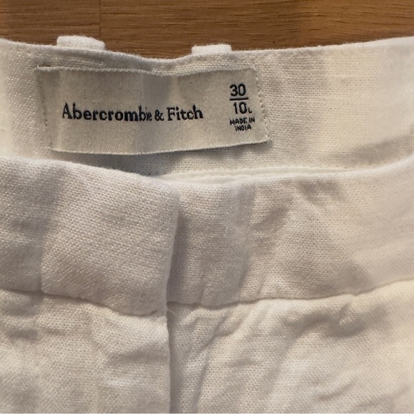 Abercrombie & Fitch Wide-Leg Cream Trousers - Picture 3 of 6